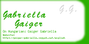 gabriella gaiger business card